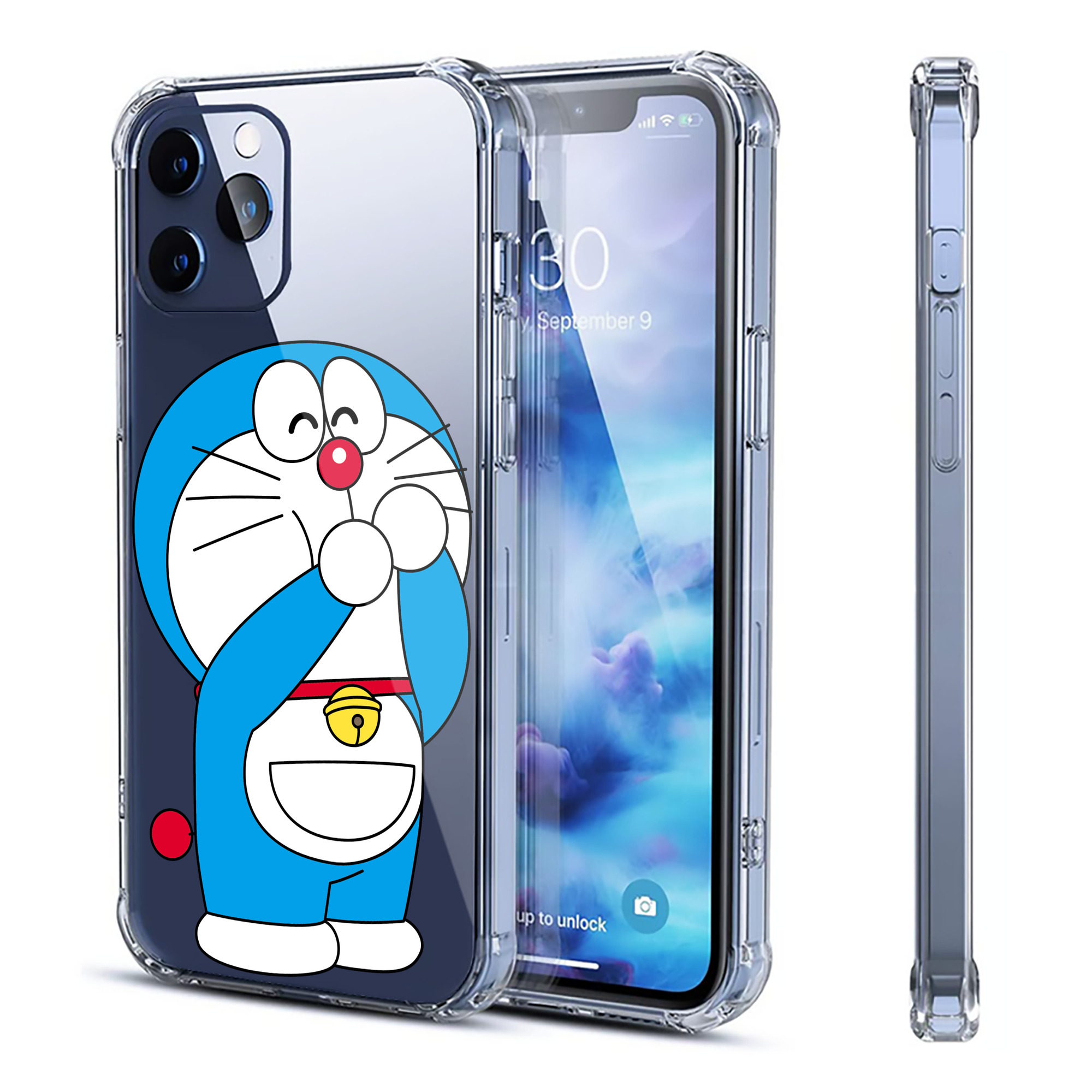 （画像用） ドラえもん Doraemon 【iPhone 12シリーズ対応】透明スマホケース（クリアソフトケース）